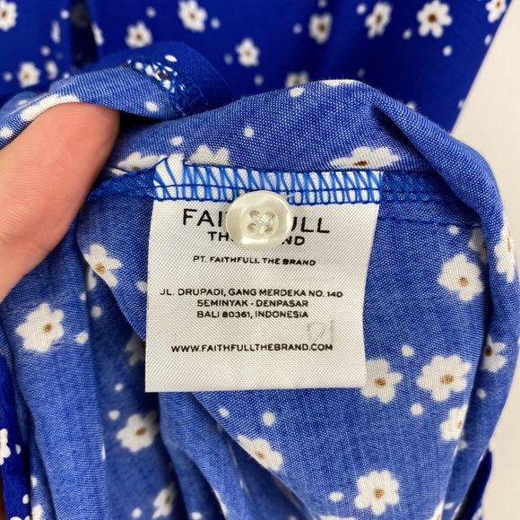 Faithfull The Brand Farah Dress Cobalt Betina NEW - Picture 7 of 8